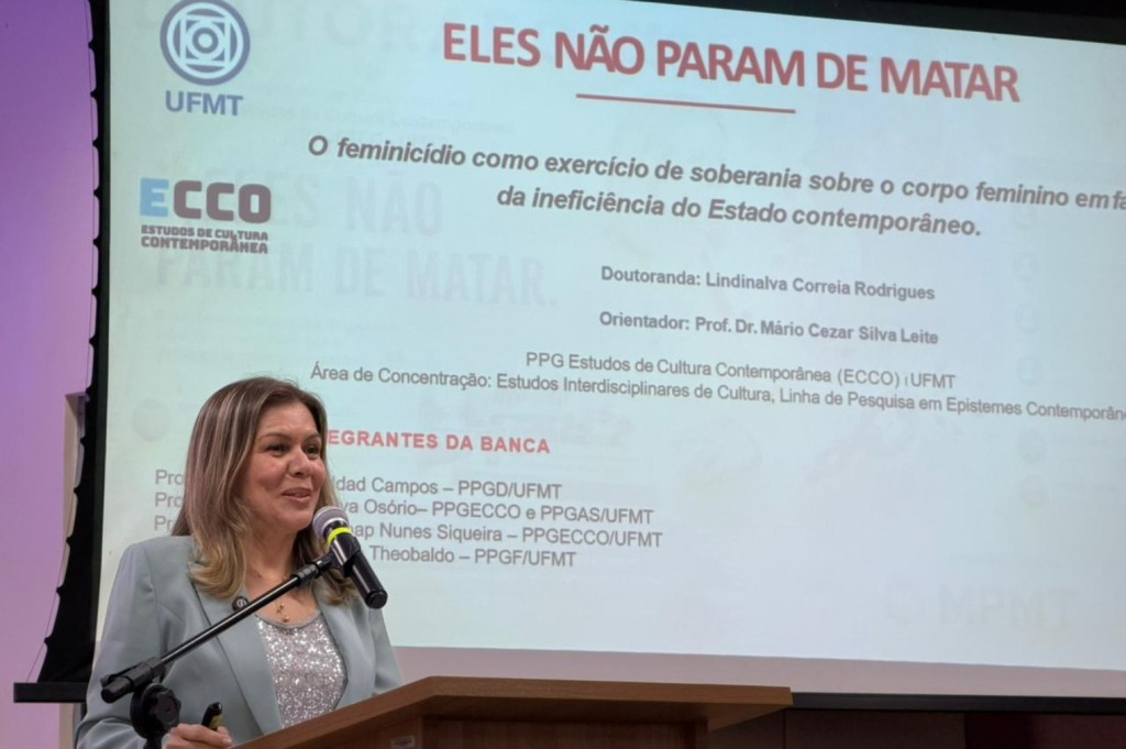 Promotora do MPMT debate feminicídio em audiência no STM